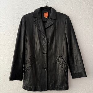Anonymous John Carlisle Women’s Black Lambskin Leather Jacket Size Medium